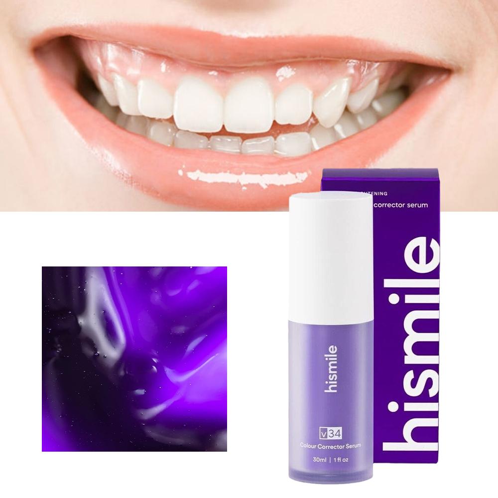 Teeth Whitening Foam - Hismile V34 Brightening Purple Toothpaste Whitening
