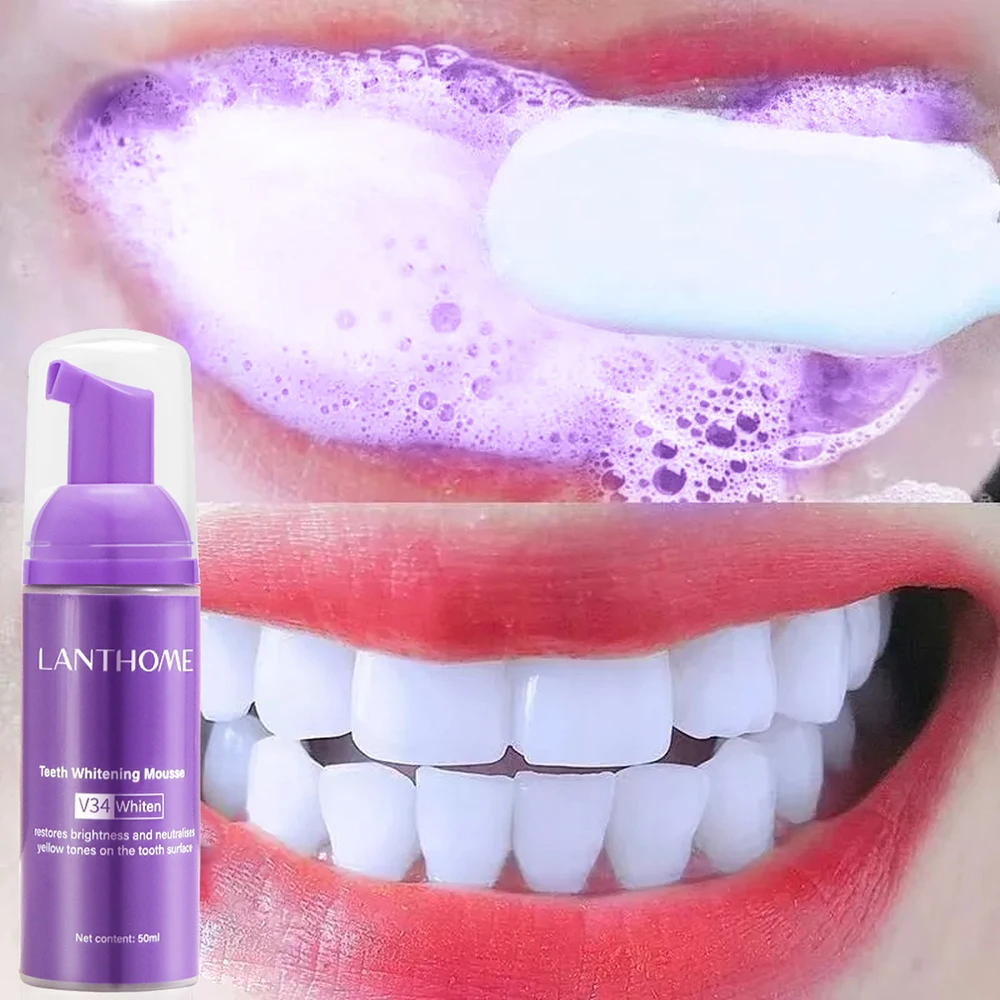 Teeth Whitening Charcoal Powder - Mousse V34 Toothpaste Teeth Cleaning Effective