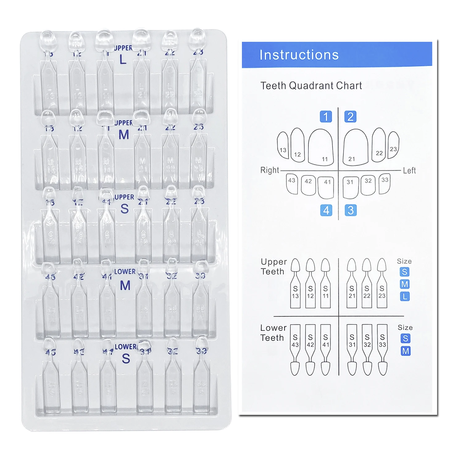 32pcs/Set Dental Veneer Mould  - огляд і ціна Teeth Whitening Kit With Light