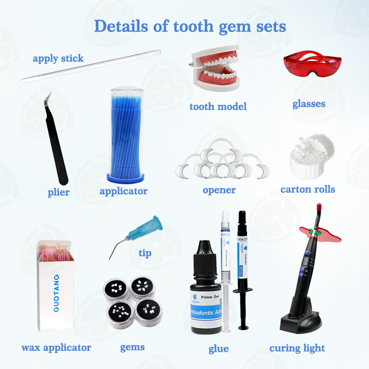 Best Price Free OEM Tooth Gem  - огляд і ціна Teeth Whitening Kit With Light