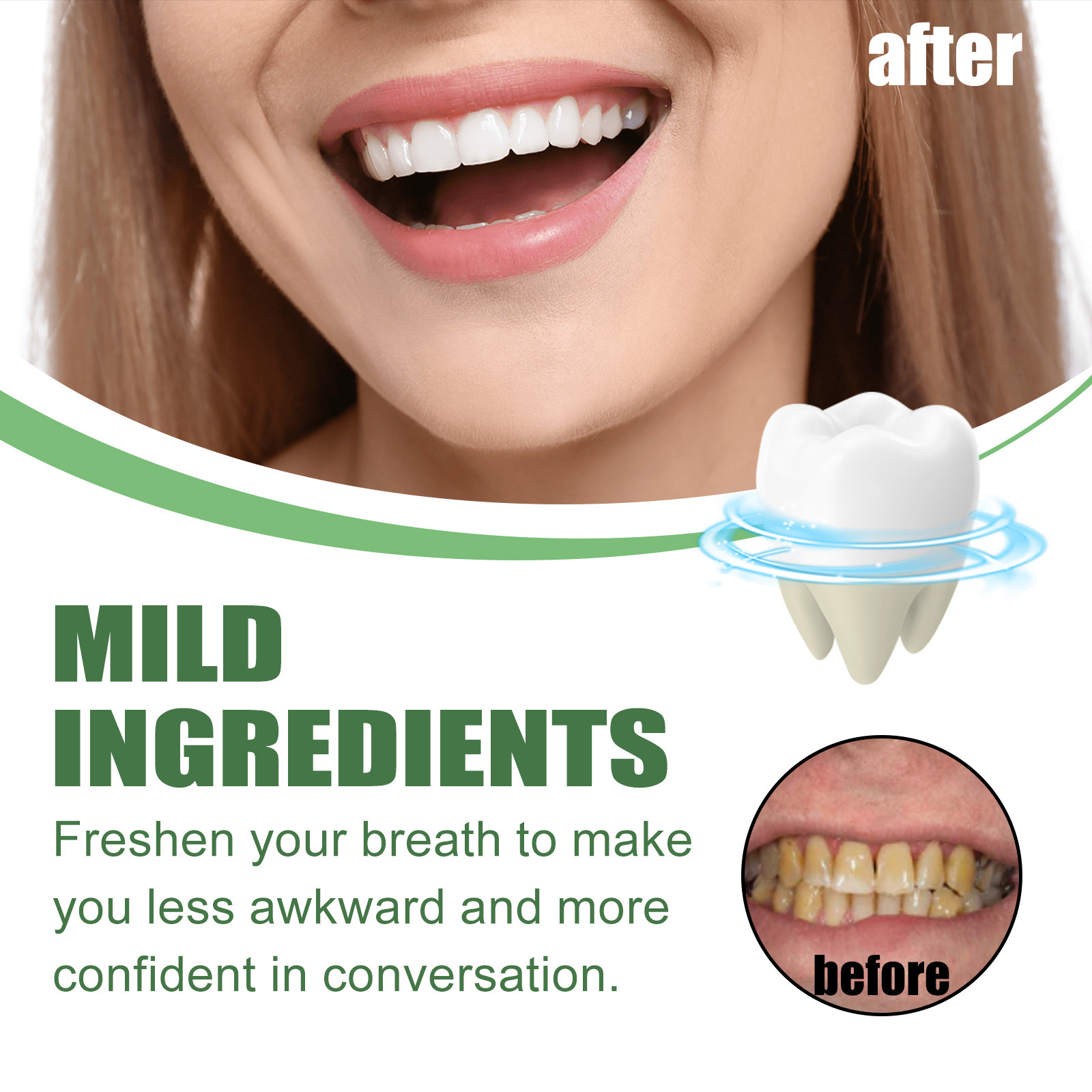 Portable Travel Size Whitening - огляд і ціна Teeth Whitening Foam