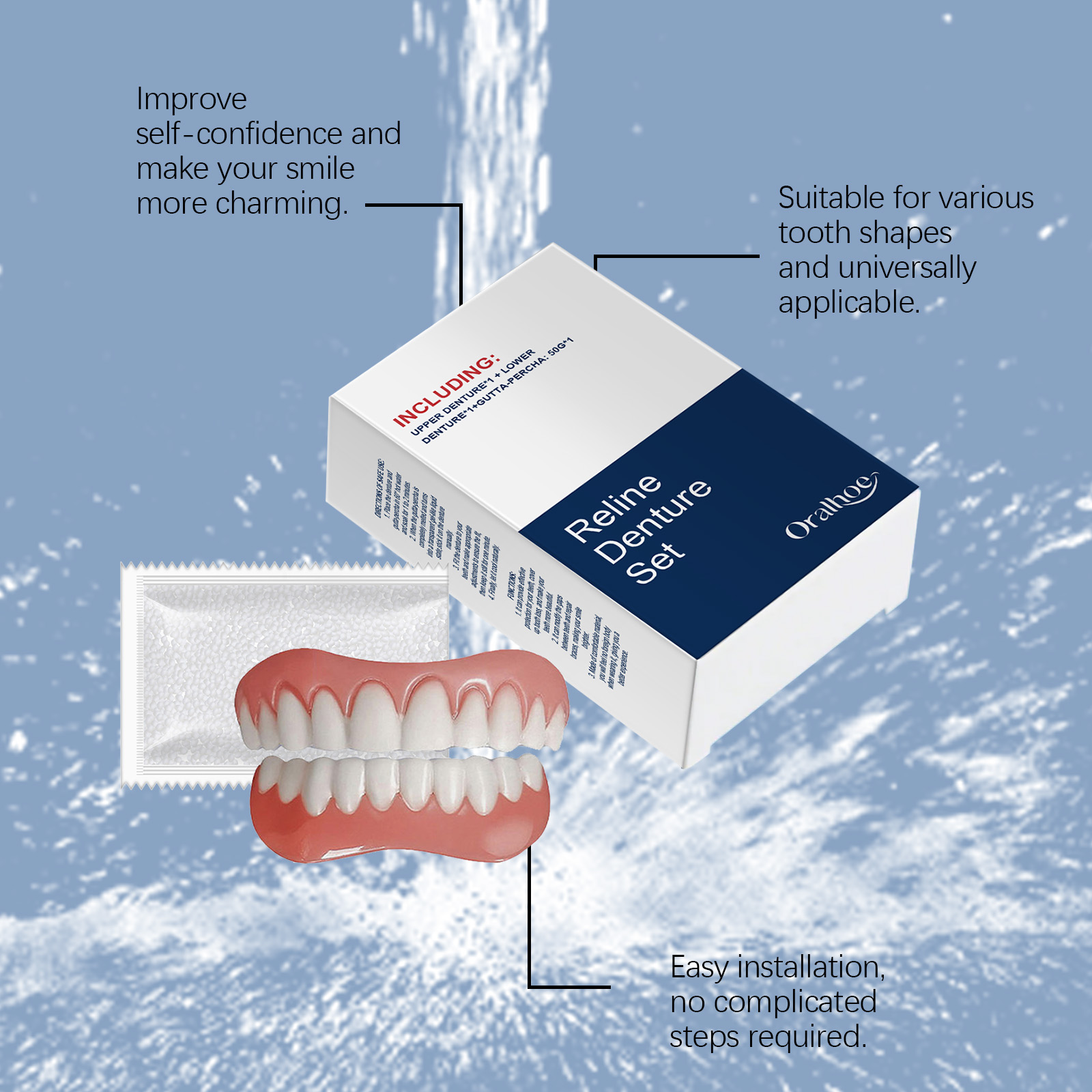 False Teeth Dentures Temporary - огляд і ціна Teeth Whitening For Braces