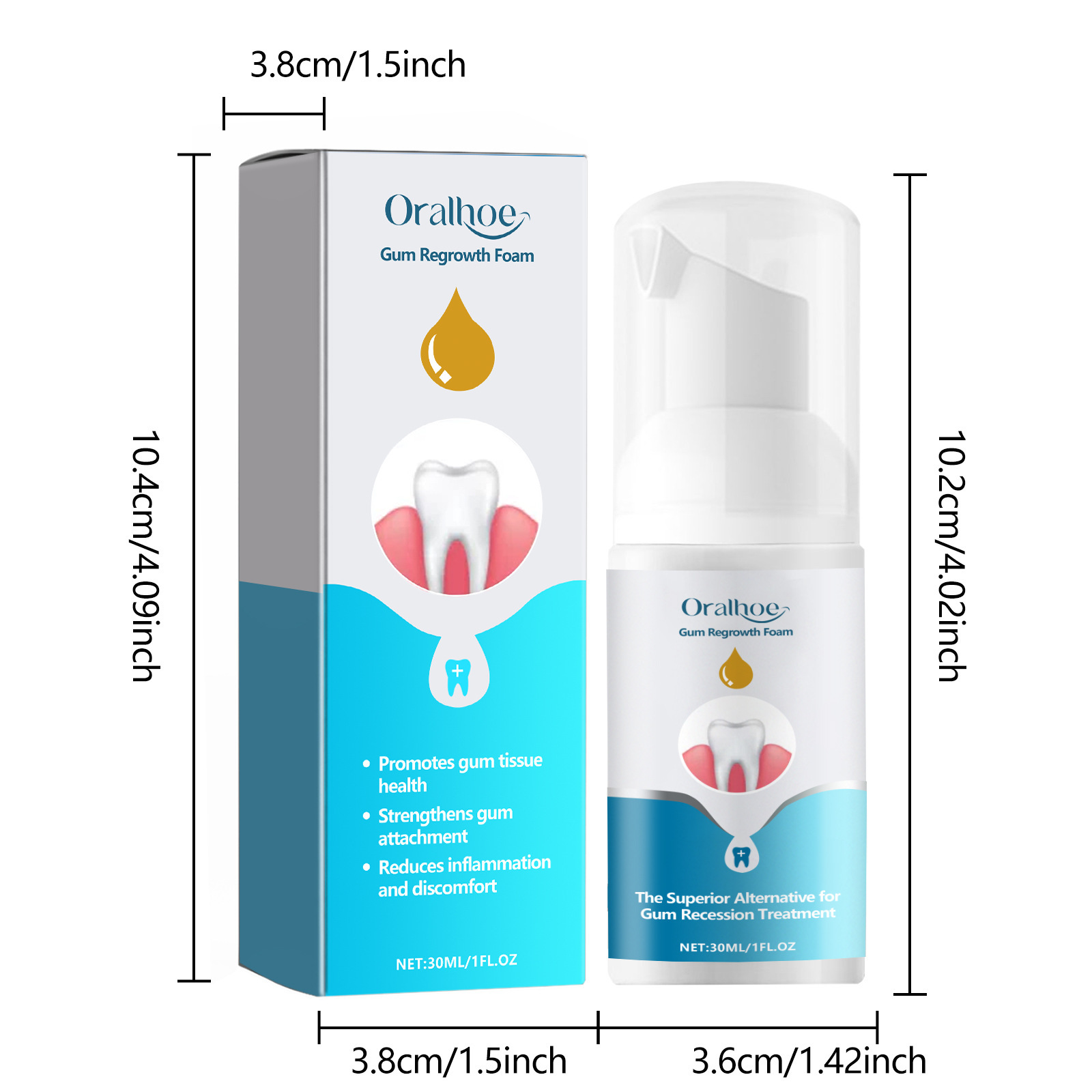 Gum Repair Foam Mousse Toothpa - огляд і ціна Teeth Whitening Foam