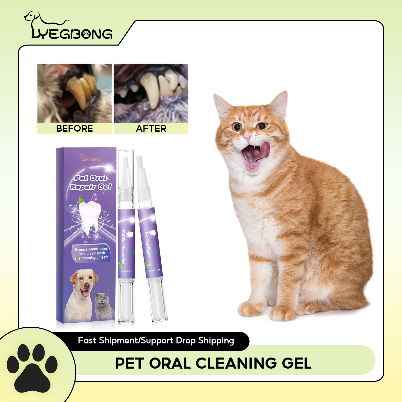 Pet Oral Repair Gel Puppy Tart - огляд і ціна Teeth Whitening Hydrogen Peroxide