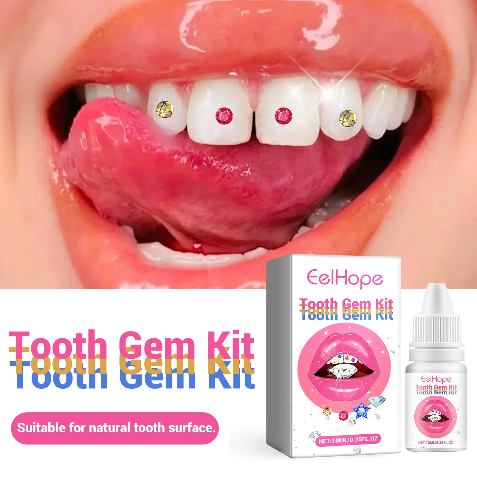 Tooth Jewelry Kit DIY Clear Pr - огляд і ціна Teeth Whitening Kit With Light