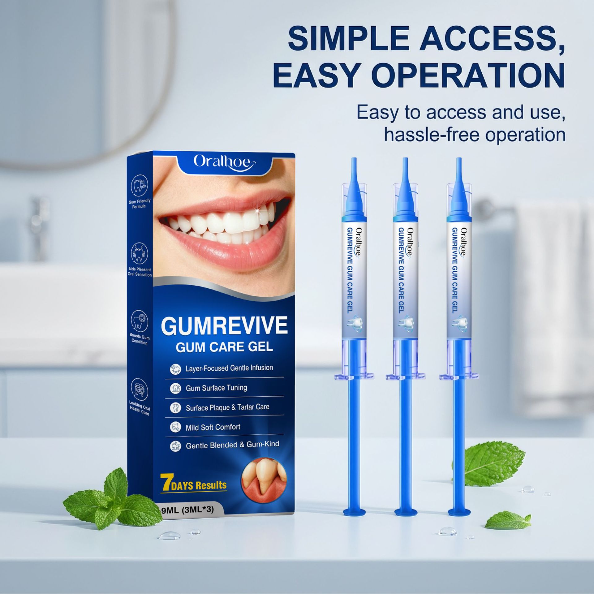 Oral Care Gel 3Pcs Gum Cleanin - огляд і ціна Teeth Whitening Hydrogen Peroxide