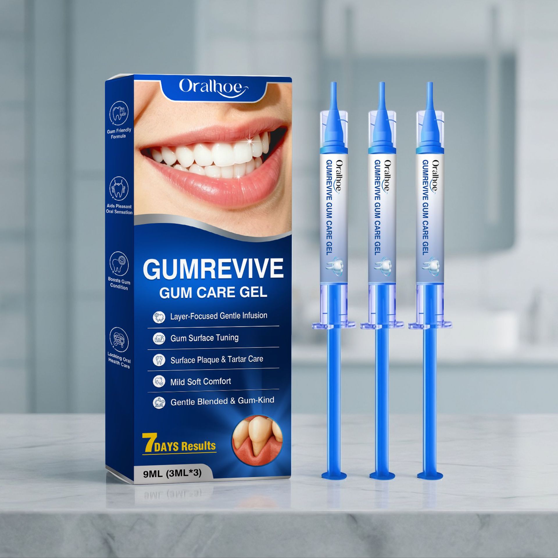 Oral Care Gel 3Pcs Gum Cleanin - огляд і ціна Teeth Whitening Hydrogen Peroxide