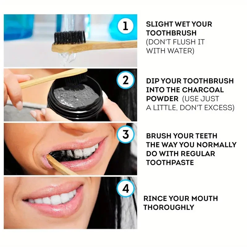 Teeth Brightening Whitening Po - огляд і ціна Teeth Whitening Charcoal Powder