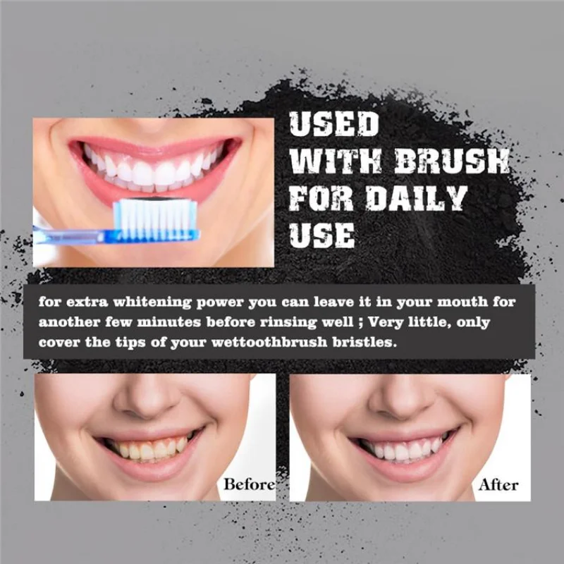 Food Grade Teeth Powder Charco - огляд і ціна Teeth Whitening Charcoal Powder