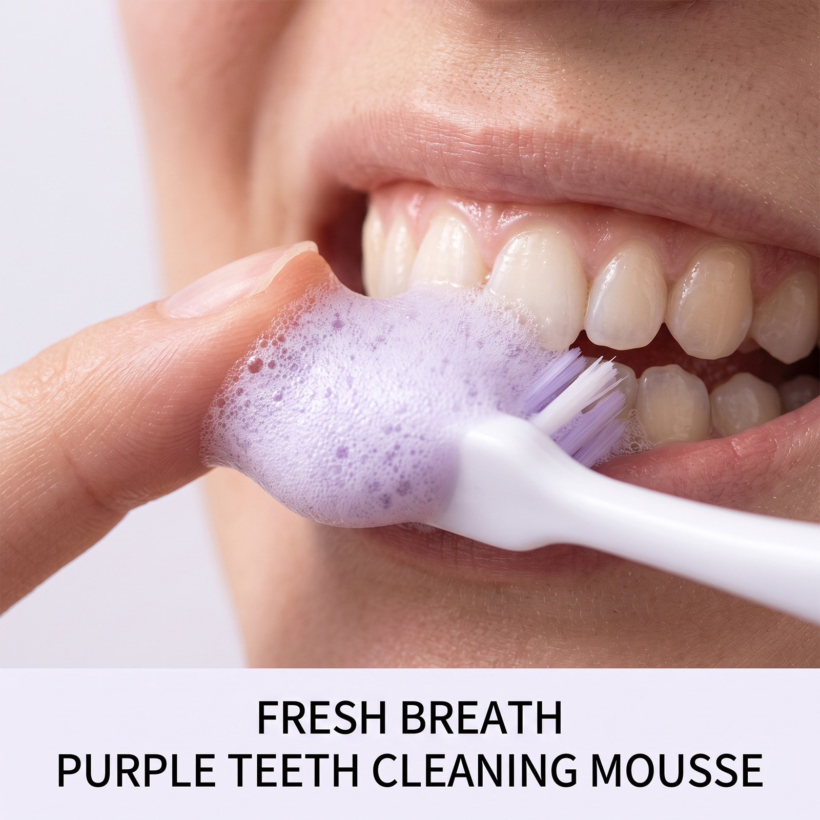 Purple Toothpaste Mousse Foam  - огляд і ціна Teeth Whitening Foam