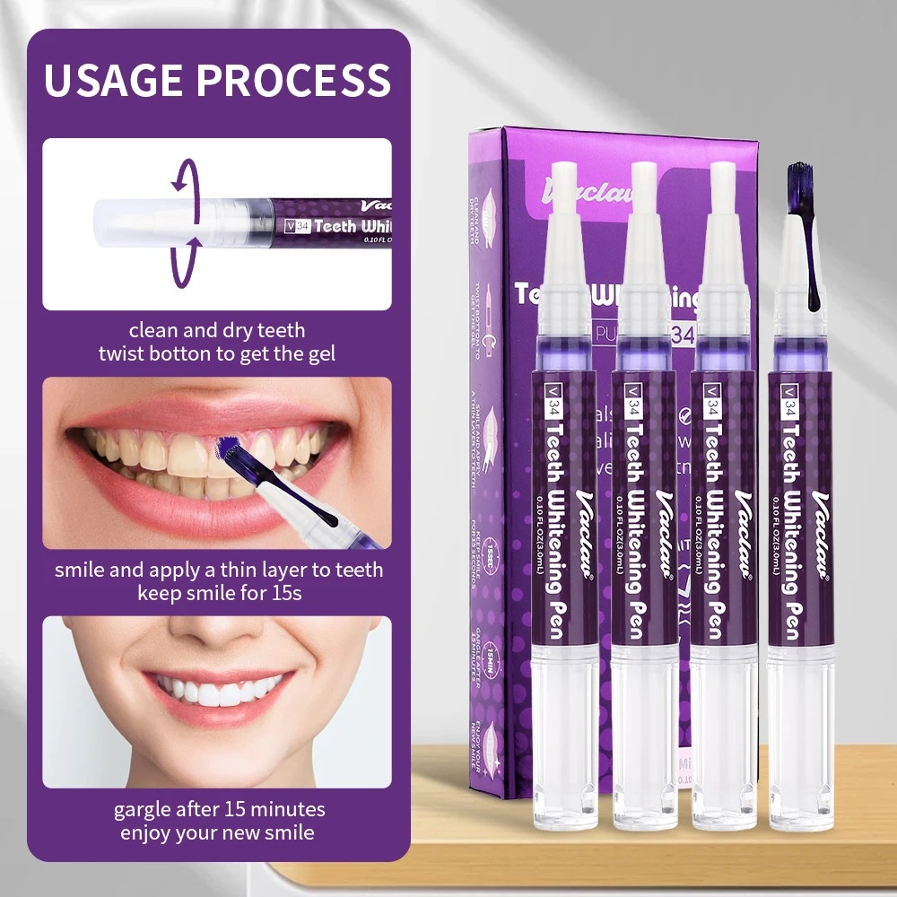 Vaclav V34 Purple teeth whiten - огляд і ціна Teeth Whitening Hydrogen Peroxide